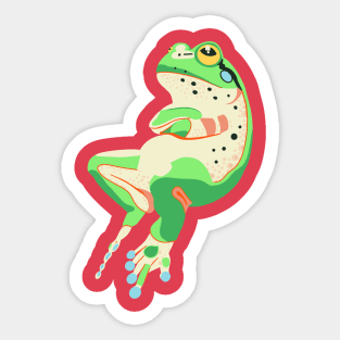 The green frog crossed arms Sticker